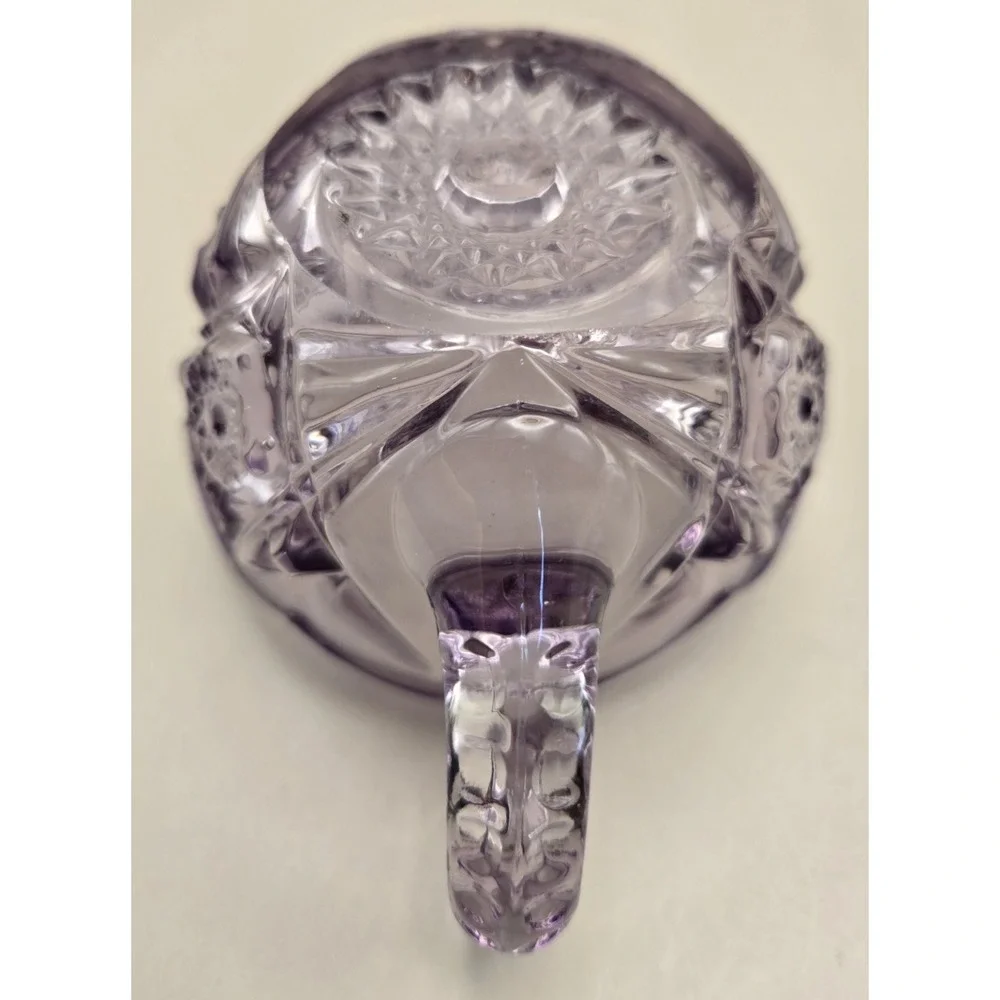 Lilac Crystal Cup Starburst‎ Pattern. Hand Crafted 1990's (#19)